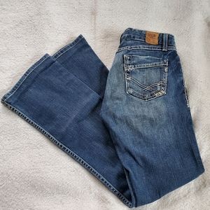BKE Sierra Distressed Boot Cut Jeans, Sz 27x33-1/2
